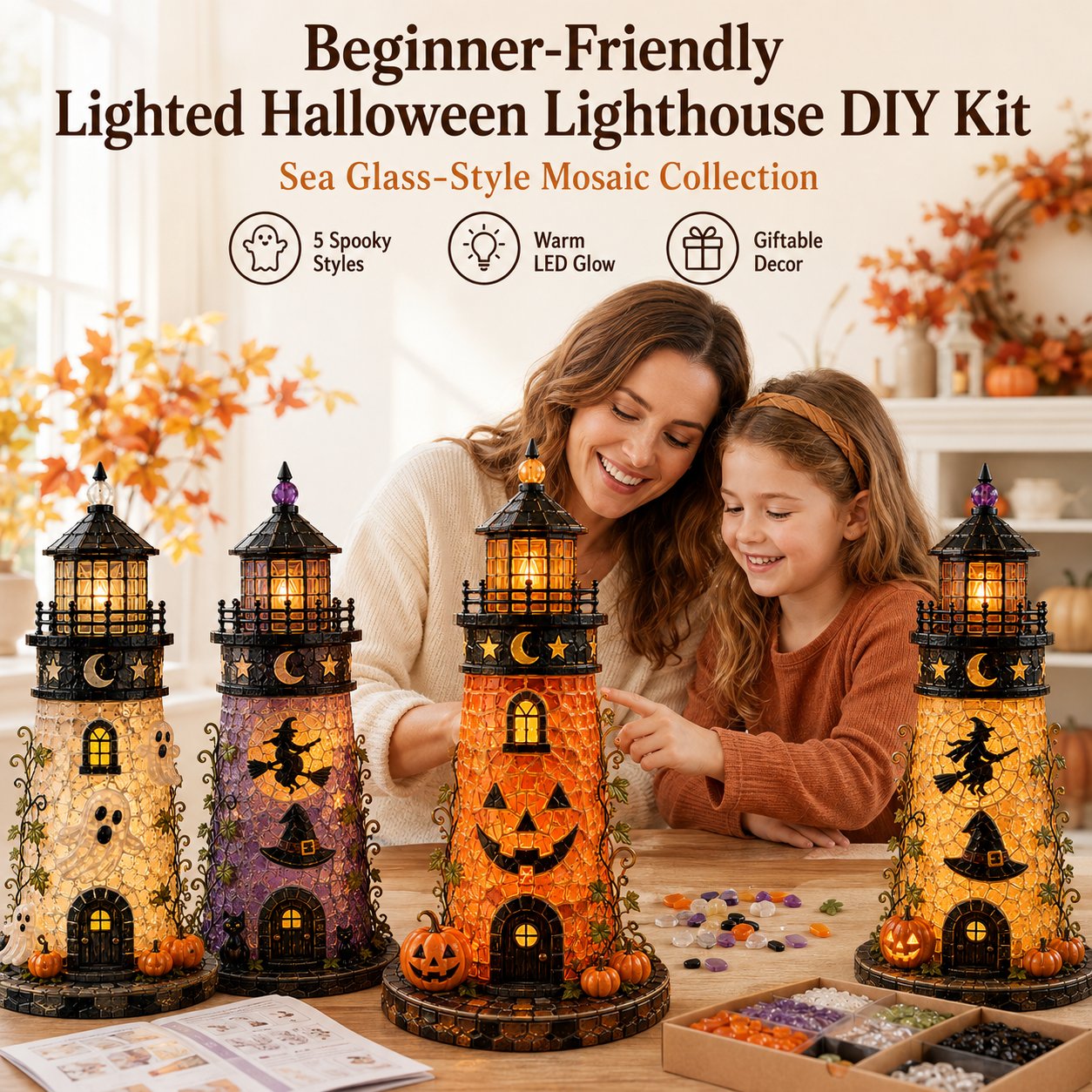 DIY Sea Glass  – Halloween Lighthouse Kit