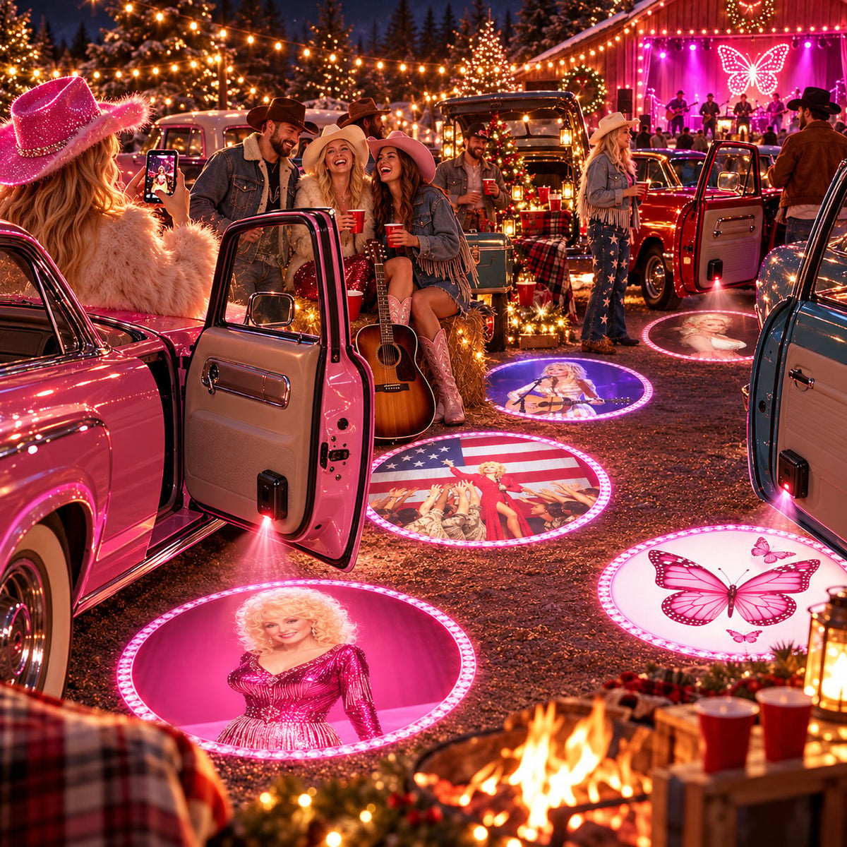 Car Door Welcome Shadow Light | Glow With Your Favorite Country Star