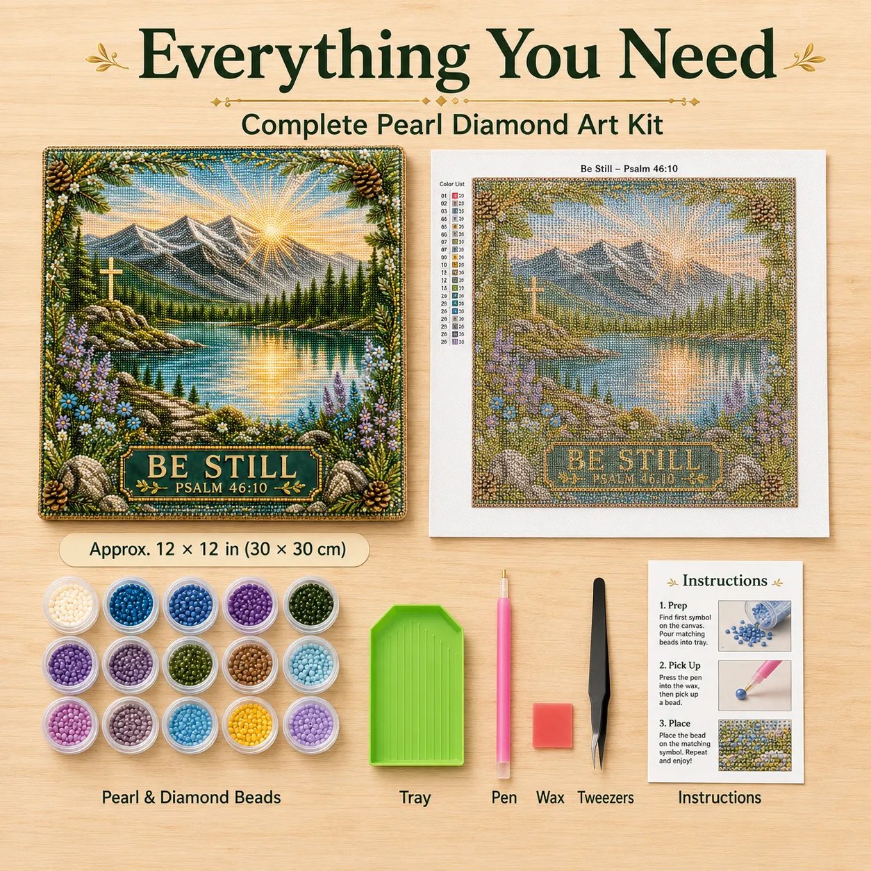 Psalms of Comfort & Strength Pearl Diamond Art Kit