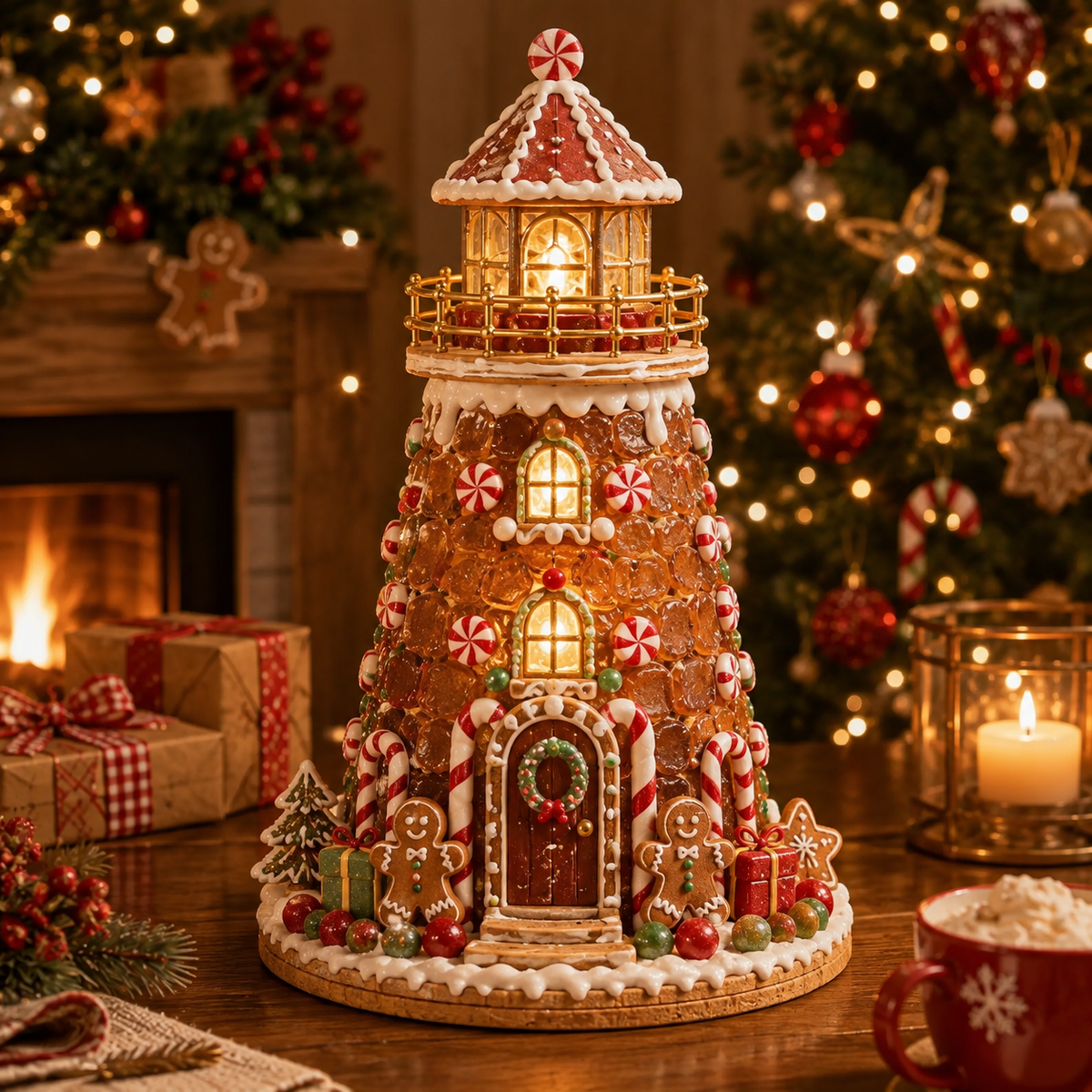 Beginner-Friendly DIY Lighted Christmas Character Sea Glass-Style Lighthouse Kit Collection