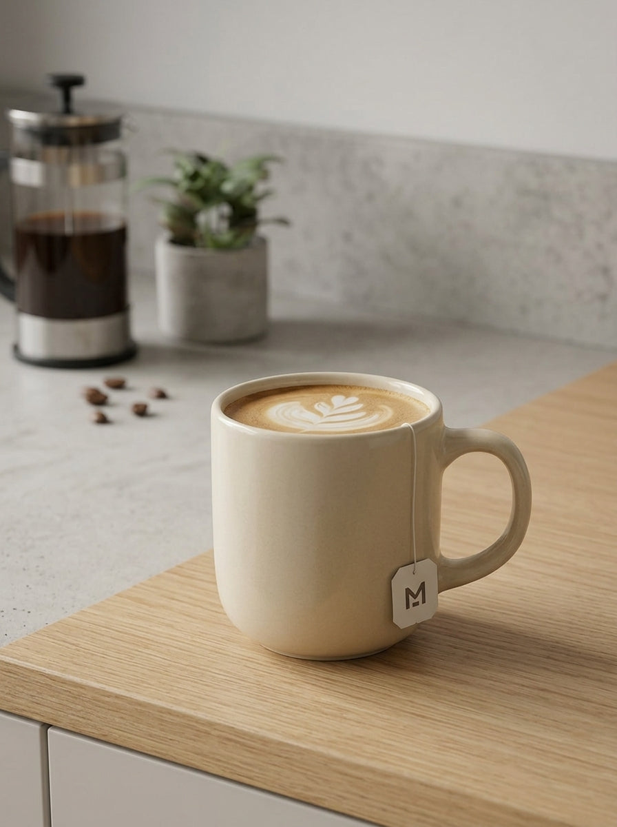 Modern Minimalist Style Glazed Ceramics Coffee Mugs 4 Pcs Set