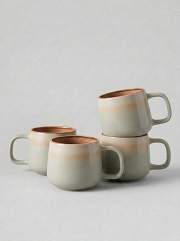 Rose Sand Nordic Stoneware Coffee Mug Set