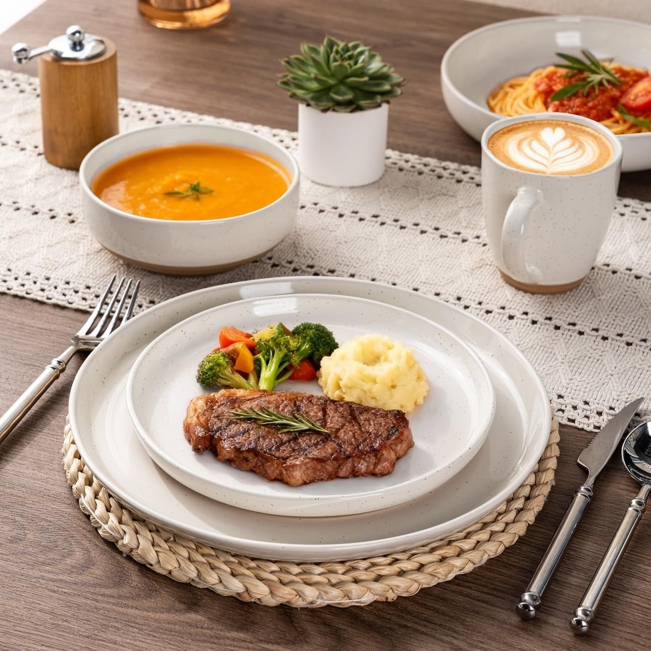 Handpainted Ceramic Dinnerware Sets for 4